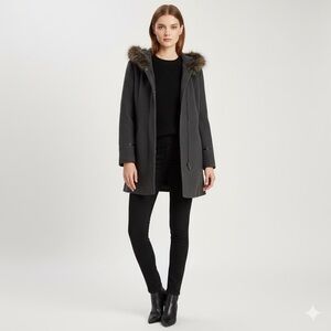 Maralyn & Me Winter Cold Weather Parka Coat XS Charcoal Gray 6954ME-E9
